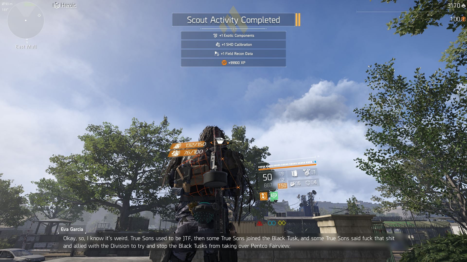 Completing open world activities for The Division 2 Week 9 Manhunt (Image via Sportskeeda Gaming || Ubisoft)